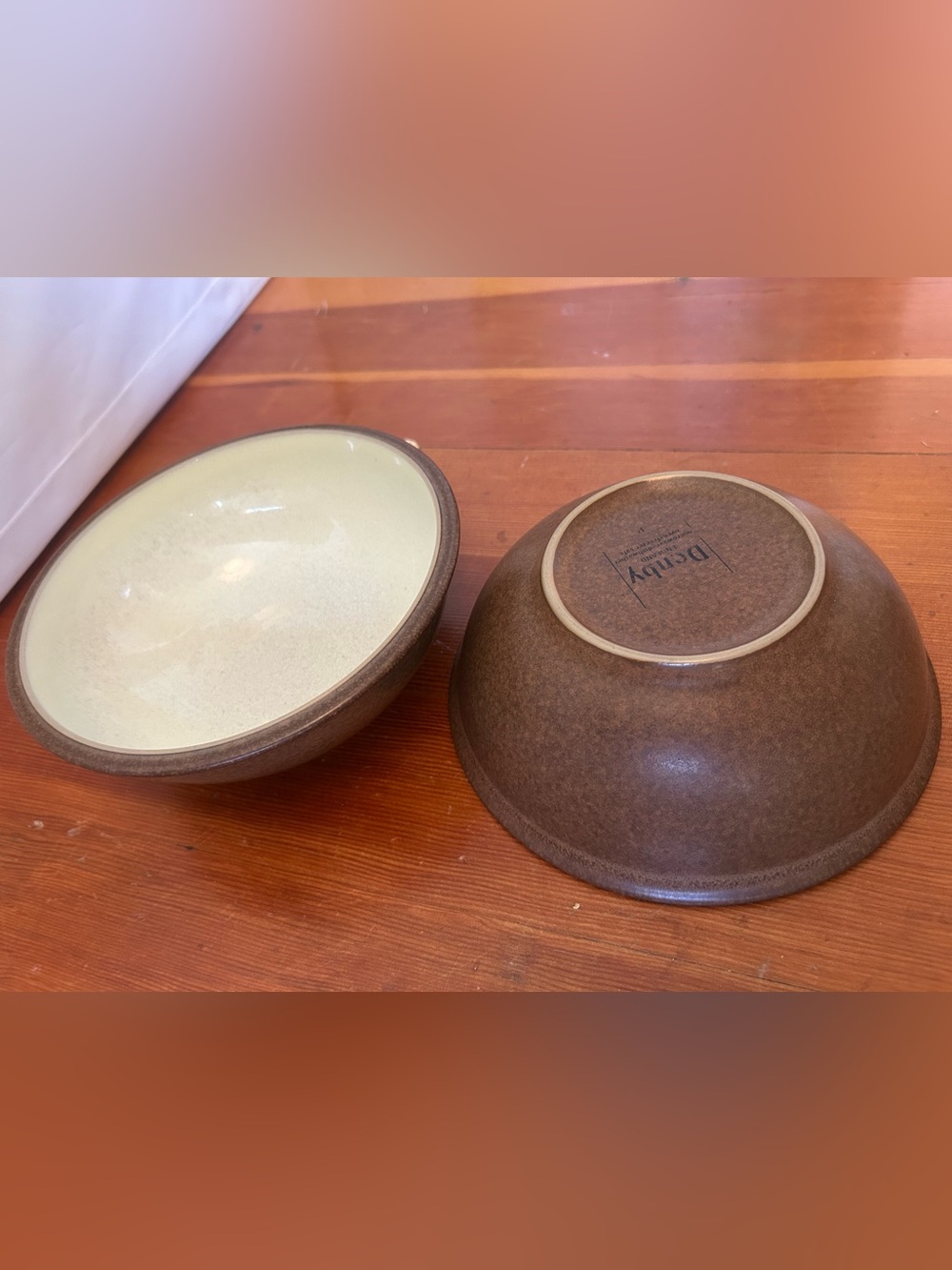 Denby Energy Cinnamon 7 inch bowls x 2